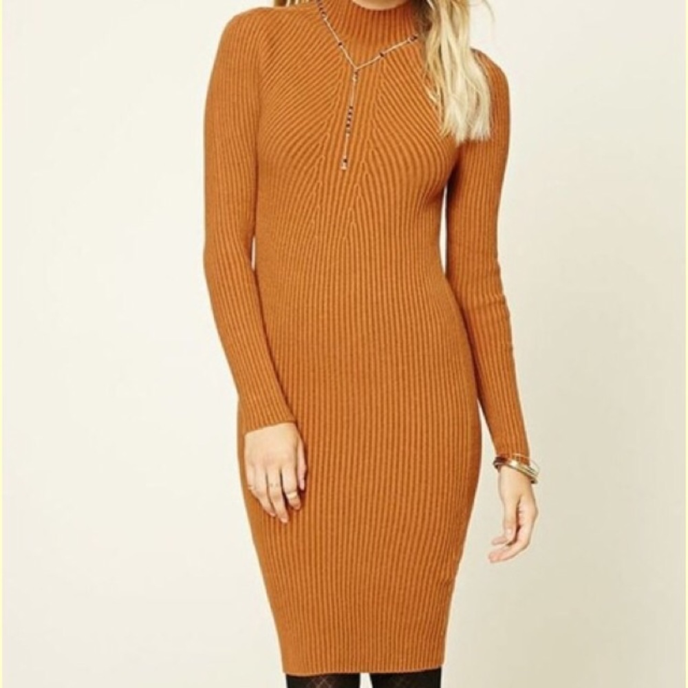 Forever 21  New Ribbed Knit Sweater Dress. L